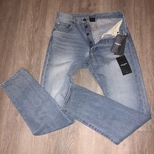 Saint Laurent high rise button up skinny jeans 26